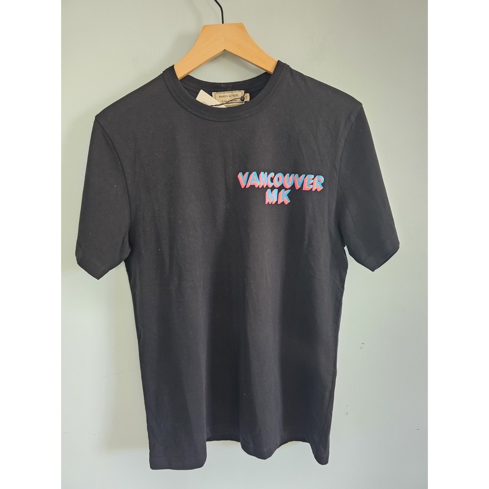 NWT Maison Kitsune Cafe Kitsune Vancouver Black T‎ Shirt XS Mens